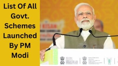 List Of All Govt. Schemes Launched By PM Modi
