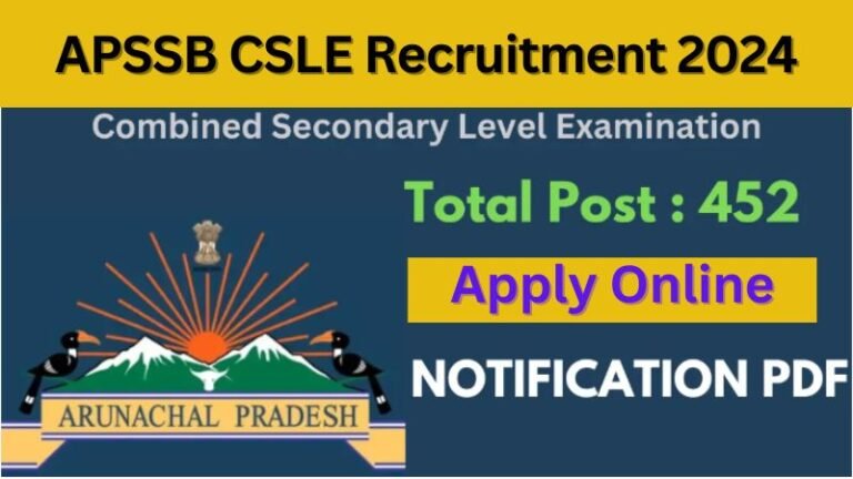 APSSB CSLE Recruitment 202