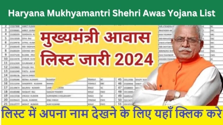 Haryana Mukhyamantri Shehri Awas Yojana List