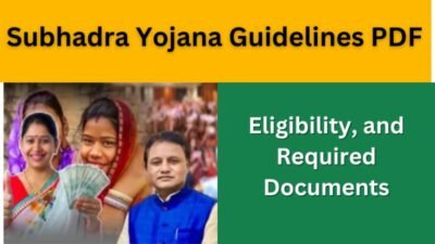 Subhadra Yojana Guidelines PDF