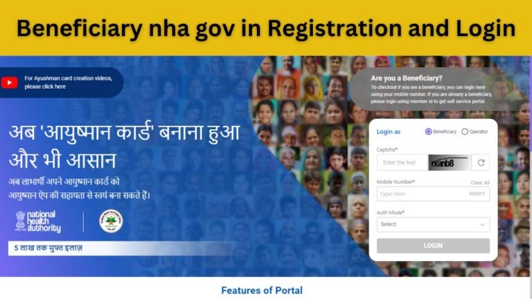 Beneficiary nha gov in Registration and Login