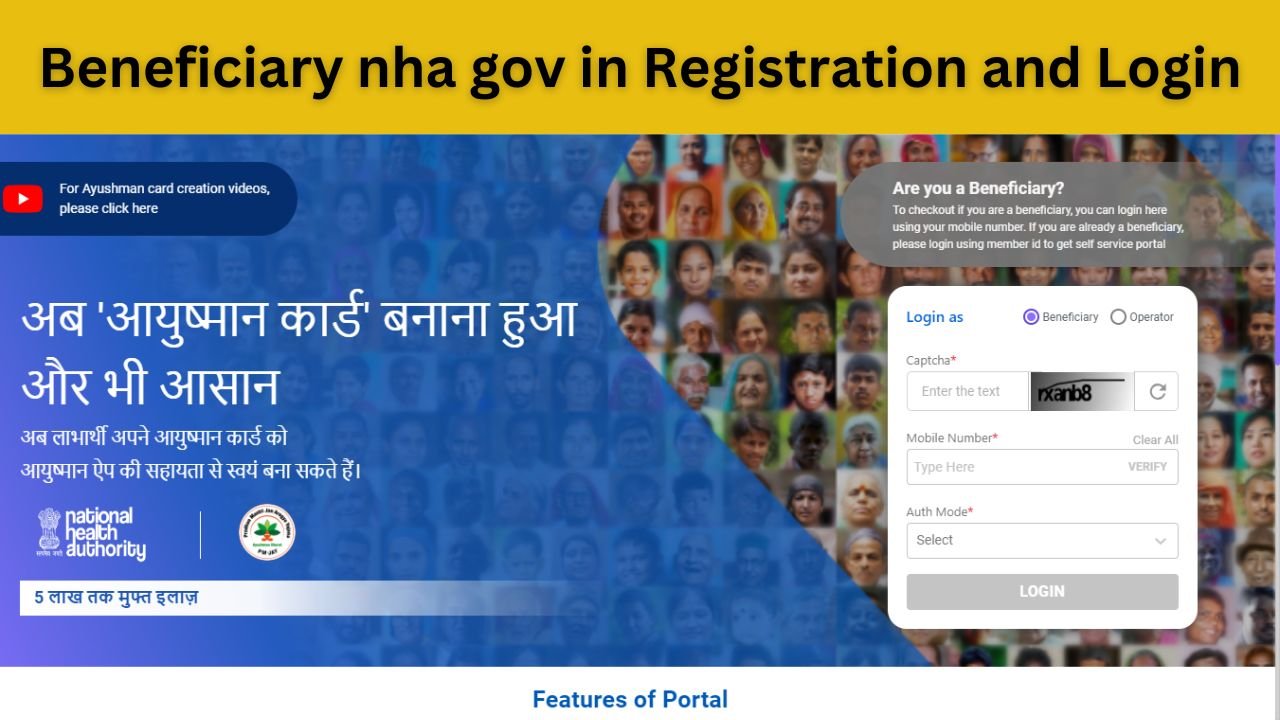 Beneficiary nha gov in Registration and Login