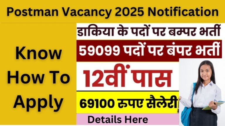 Postman Vacancy 2025 Notification