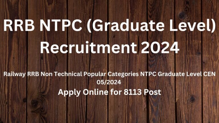 RRB NTPC (Graduate Level) Recruitment 2024