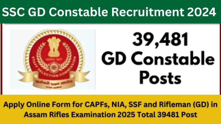 SSC GD Constable Recruitment 2024